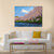 Fuji & Sakura At River Canvas Wall Art-5 Star-Gallery Wrap-62" x 32"-Tiaracle