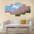 Fuji & Sakura At River Canvas Wall Art-5 Star-Gallery Wrap-62" x 32"-Tiaracle