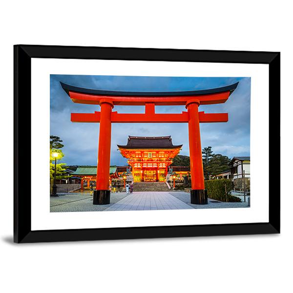 Fushimi Inari Taisha Canvas Wall Art-3 Horizontal-Gallery Wrap-25" x 16"-Tiaracle
