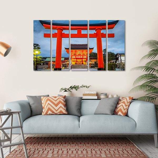 Fushimi Inari Taisha Canvas Wall Art-5 Horizontal-Gallery Wrap-22" x 12"-Tiaracle