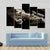 Futuristic Escort Frigate Canvas Wall Art-5 Pop-Gallery Wrap-47" x 32"-Tiaracle