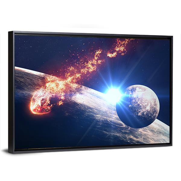 Galaxies In Outer Space Canvas Wall Art-3 Horizontal-Gallery Wrap-25" x 16"-Tiaracle