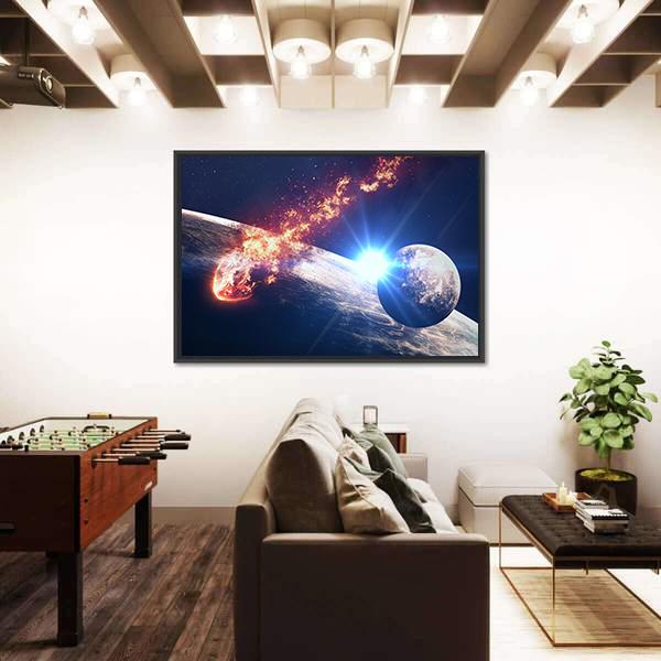 Galaxies In Outer Space Canvas Wall Art-5 Horizontal-Gallery Wrap-22" x 12"-Tiaracle