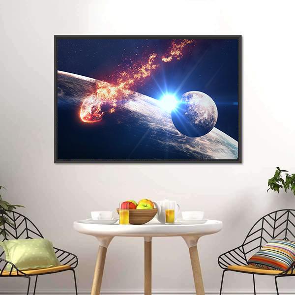 Galaxies In Outer Space Canvas Wall Art-3 Horizontal-Gallery Wrap-25" x 16"-Tiaracle