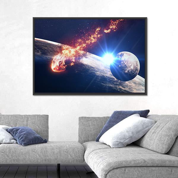 Galaxies In Outer Space Canvas Wall Art-5 Horizontal-Gallery Wrap-22" x 12"-Tiaracle