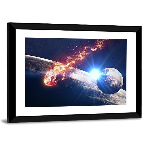 Galaxies In Outer Space Canvas Wall Art-5 Horizontal-Gallery Wrap-22" x 12"-Tiaracle