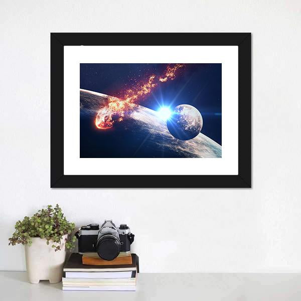 Galaxies In Outer Space Canvas Wall Art-1 Piece-Framed Print-20" x 16"-Tiaracle