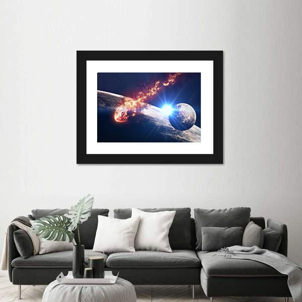 Galaxies In Outer Space Canvas Wall Art-5 Horizontal-Gallery Wrap-22" x 12"-Tiaracle
