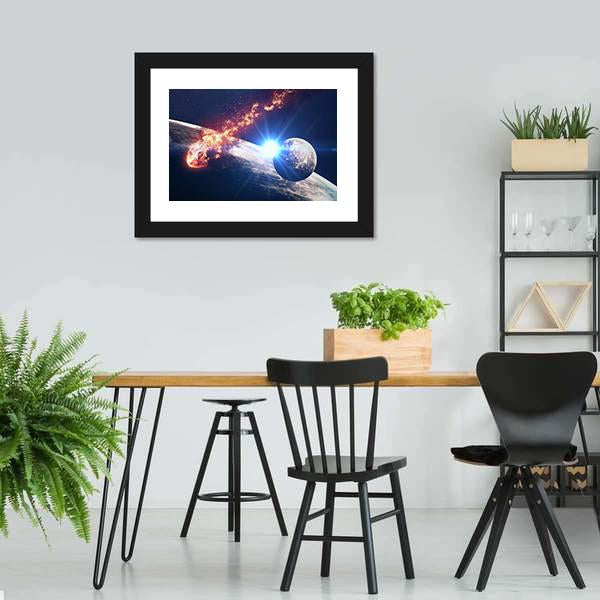Galaxies In Outer Space Canvas Wall Art-3 Horizontal-Gallery Wrap-25" x 16"-Tiaracle