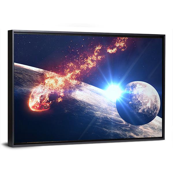 Galaxies In Outer Space Canvas Wall Art-5 Horizontal-Gallery Wrap-22" x 12"-Tiaracle