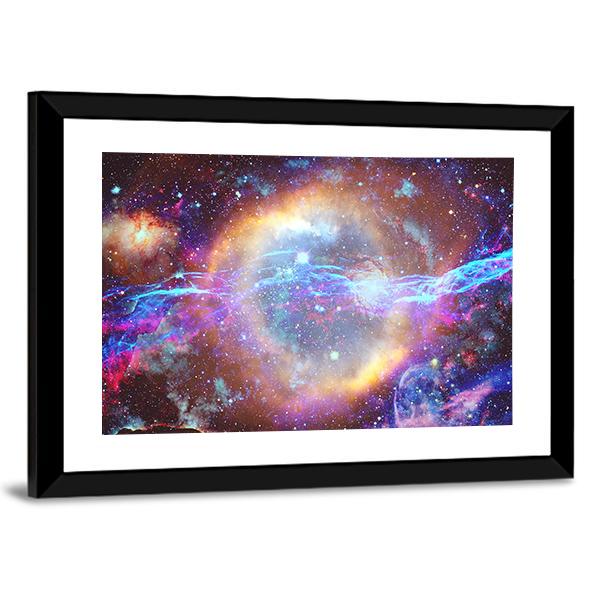 Galaxy And Nebula Canvas Wall Art-3 Horizontal-Gallery Wrap-25" x 16"-Tiaracle