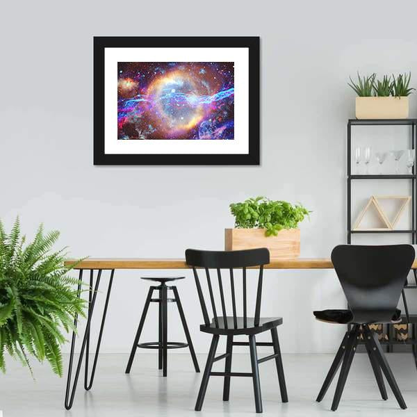 Galaxy And Nebula Canvas Wall Art-3 Horizontal-Gallery Wrap-25" x 16"-Tiaracle