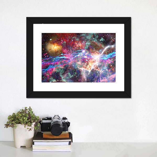 Galaxy &amp; Nebula Canvas Wall Art-1 Piece-Framed Print-20" x 16"-Tiaracle