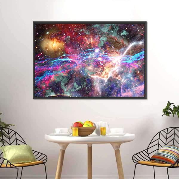 Galaxy &amp; Nebula Canvas Wall Art-5 Horizontal-Gallery Wrap-22" x 12"-Tiaracle