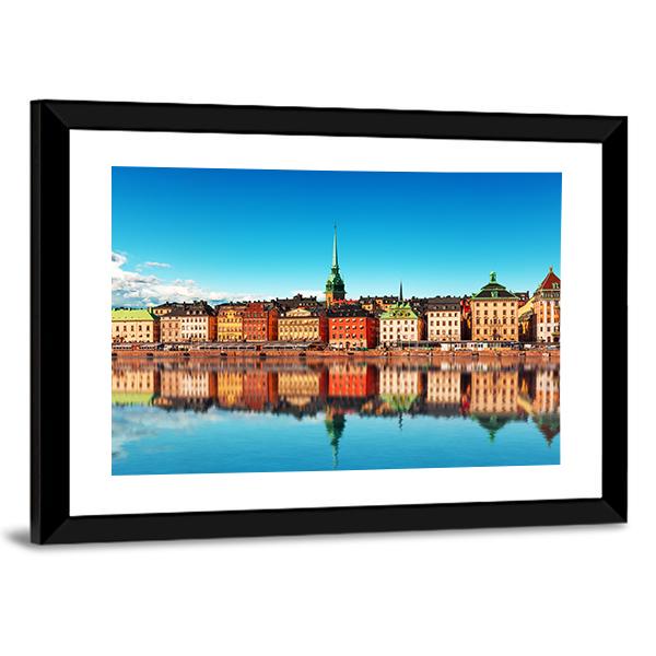 Gamla Stan Stockholm Canvas Wall Art-3 Horizontal-Gallery Wrap-25" x 16"-Tiaracle