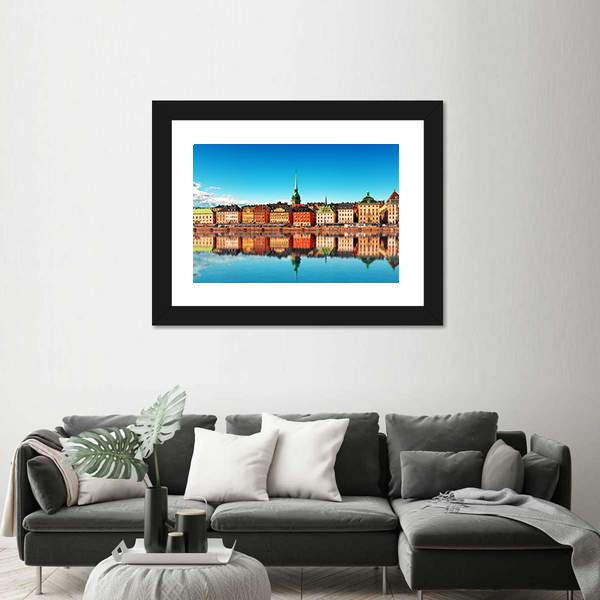 Gamla Stan Stockholm Canvas Wall Art-3 Horizontal-Gallery Wrap-25" x 16"-Tiaracle