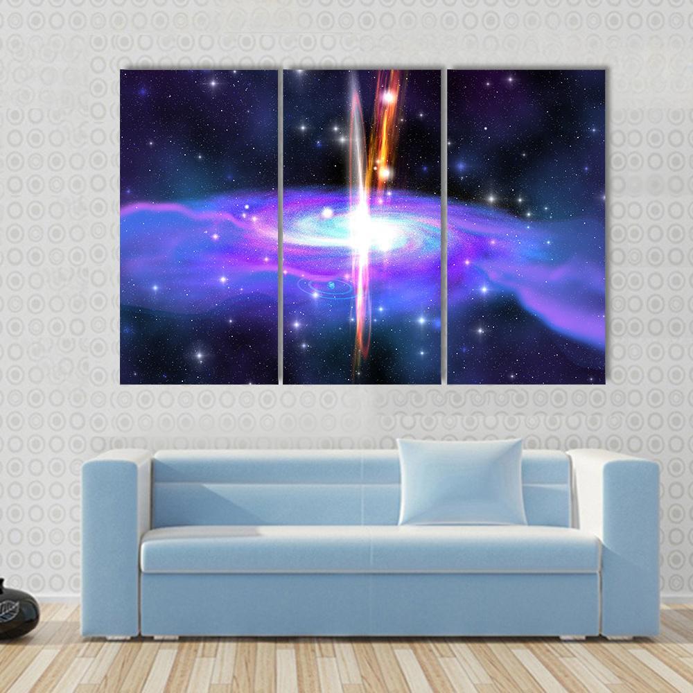 Gamma Ray Burst Canvas Wall Art-3 Horizontal-Gallery Wrap-37" x 24"-Tiaracle