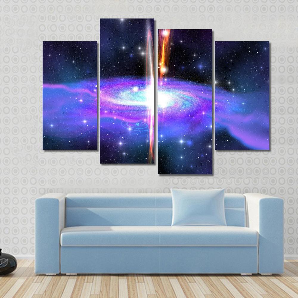Gamma Ray Burst Canvas Wall Art-1 Piece-Gallery Wrap-48" x 32"-Tiaracle