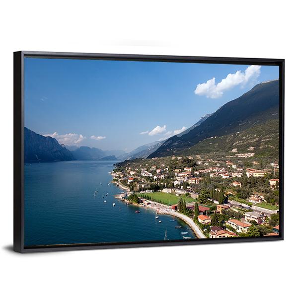 Garda Lake Italy Canvas Wall Art-3 Horizontal-Gallery Wrap-25" x 16"-Tiaracle