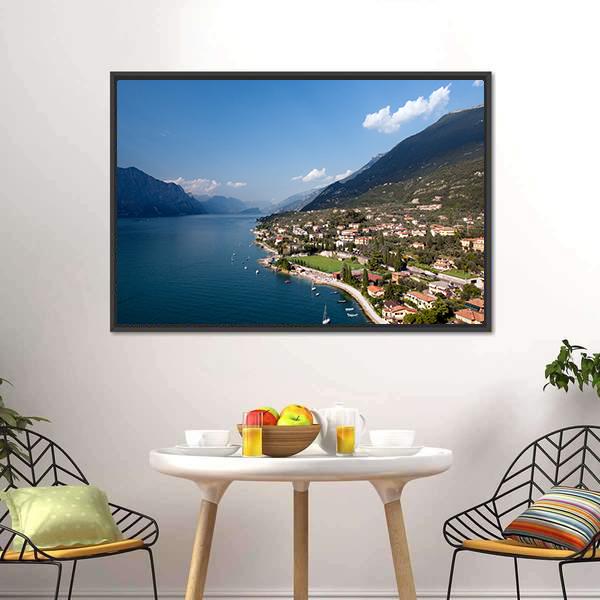 Garda Lake Italy Canvas Wall Art-3 Horizontal-Gallery Wrap-25" x 16"-Tiaracle