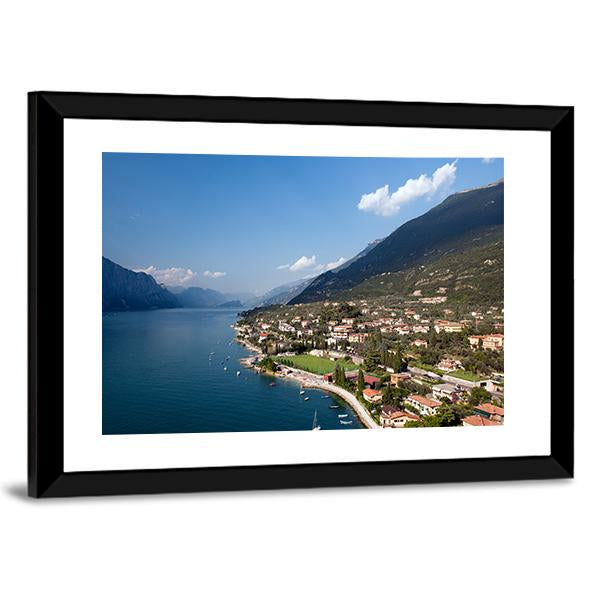 Garda Lake Italy Canvas Wall Art-3 Horizontal-Gallery Wrap-25" x 16"-Tiaracle