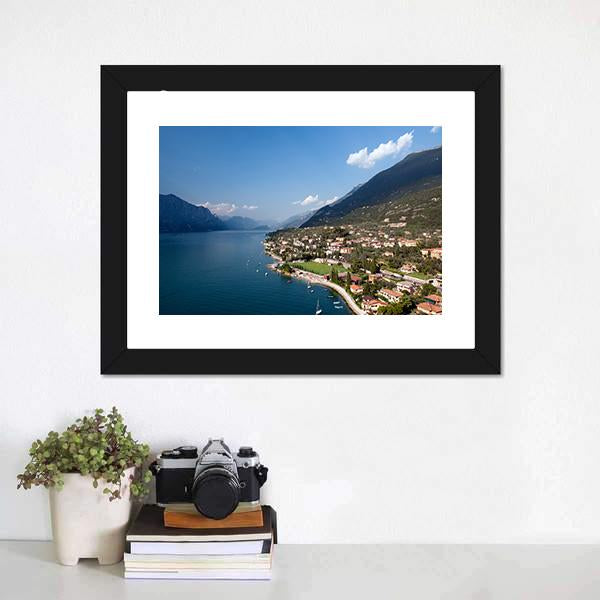 Garda Lake Italy Canvas Wall Art-1 Piece-Framed Print-20" x 16"-Tiaracle