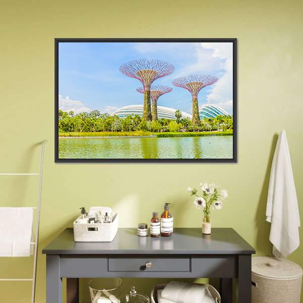 Garden By The Bay Canvas Wall Art-1 Piece-Floating Frame-24" x 16"-Tiaracle