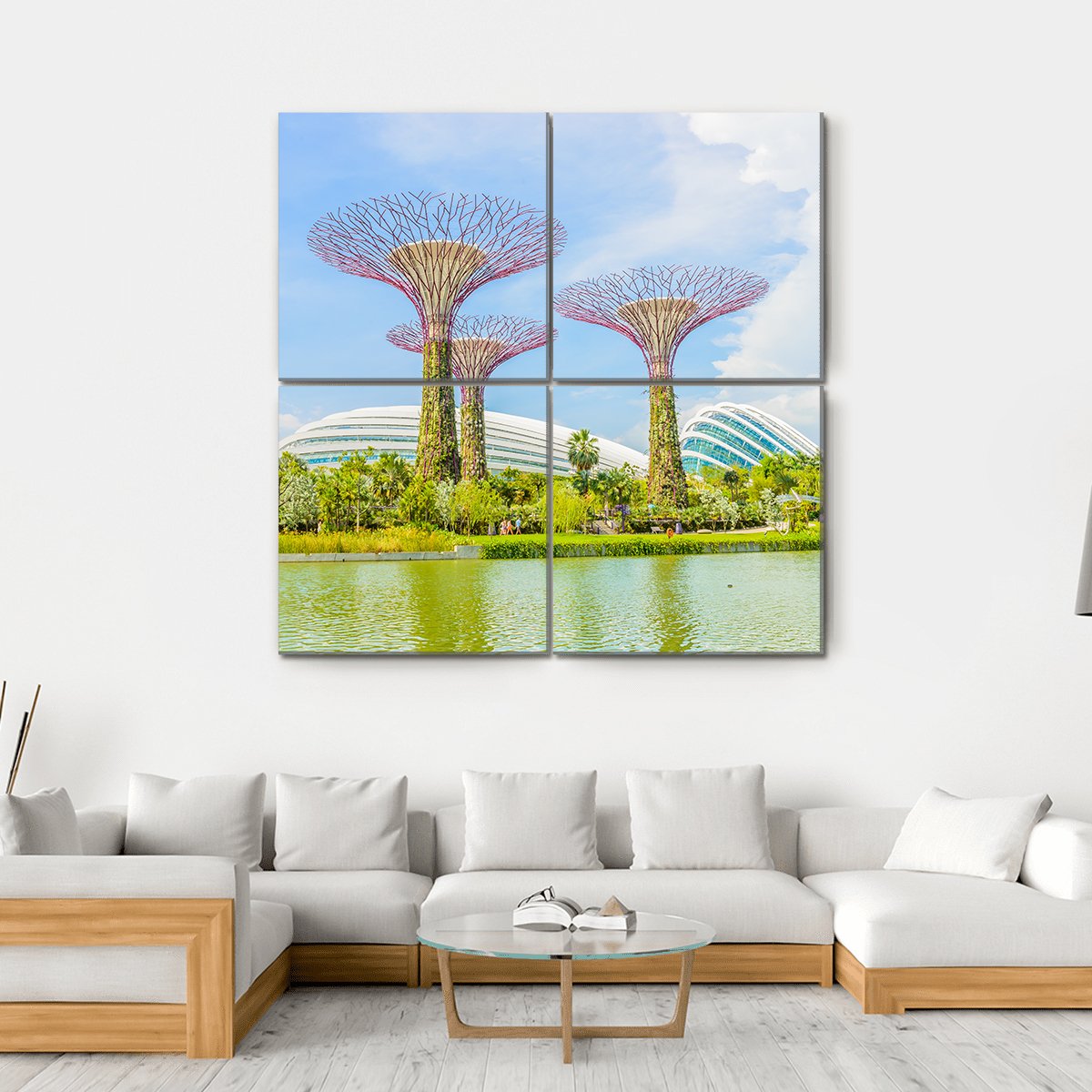 Garden By The Bay Canvas Wall Art-4 Square-Gallery Wrap-17" x 17"-Tiaracle