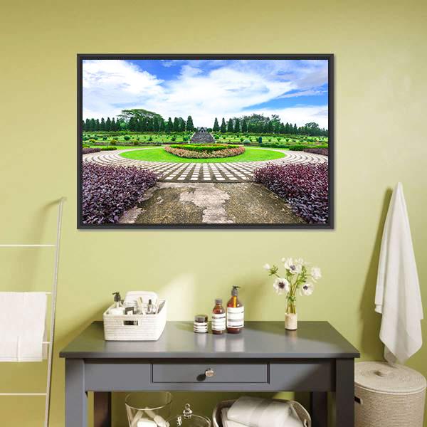 Garden Flowers Thailand Canvas Wall Art-1 Piece-Floating Frame-24" x 16"-Tiaracle