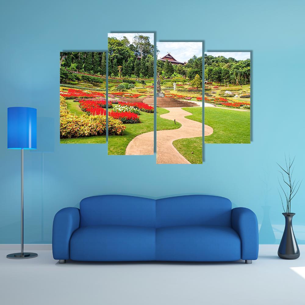 Garden In North Thailand Canvas Wall Art-4 Pop-Gallery Wrap-50" x 32"-Tiaracle