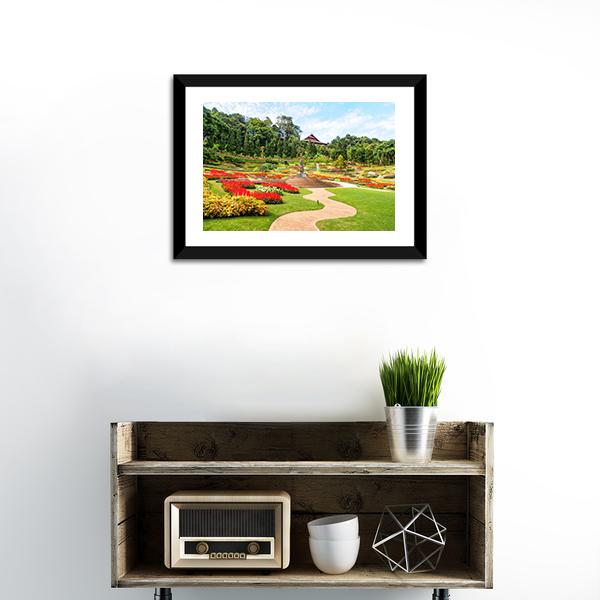 Garden In North Thailand Canvas Wall Art-1 Piece-Framed Print-20" x 16"-Tiaracle
