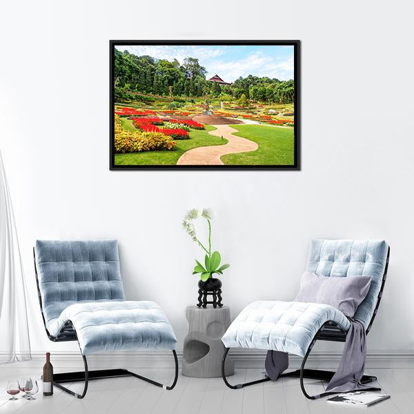 Garden In North Thailand Canvas Wall Art-3 Horizontal-Gallery Wrap-25" x 16"-Tiaracle