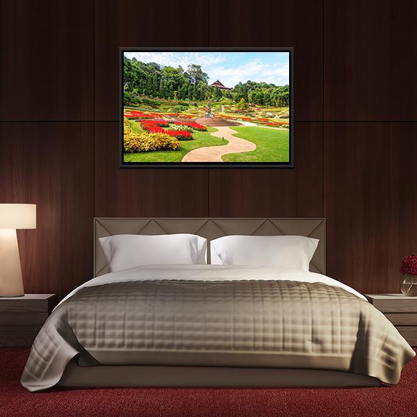 Garden In North Thailand Canvas Wall Art-3 Horizontal-Gallery Wrap-25" x 16"-Tiaracle