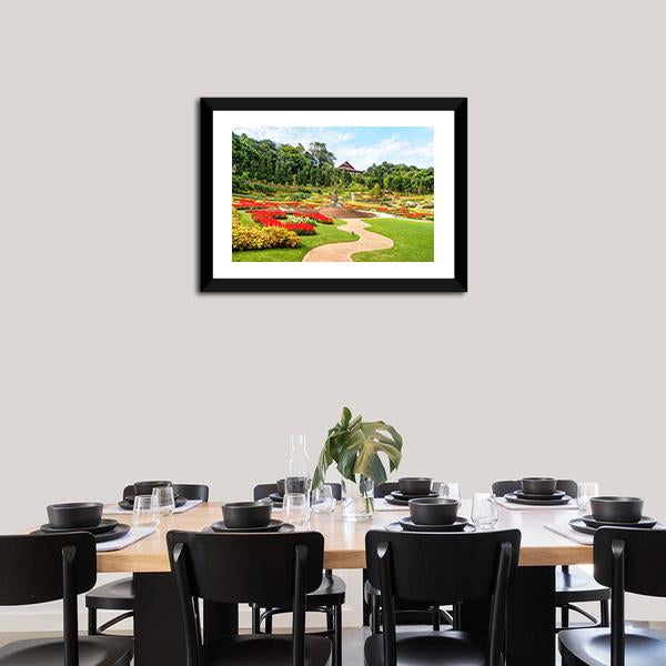 Garden In North Thailand Canvas Wall Art-3 Horizontal-Gallery Wrap-25" x 16"-Tiaracle