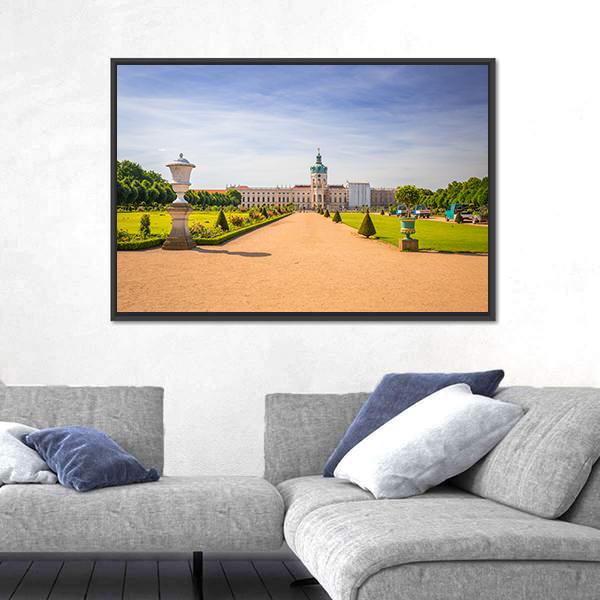 Garden Of Charlottenburg Berlin Canvas Wall Art-1 Piece-Floating Frame-24&quot; x 16&quot;-Tiaracle