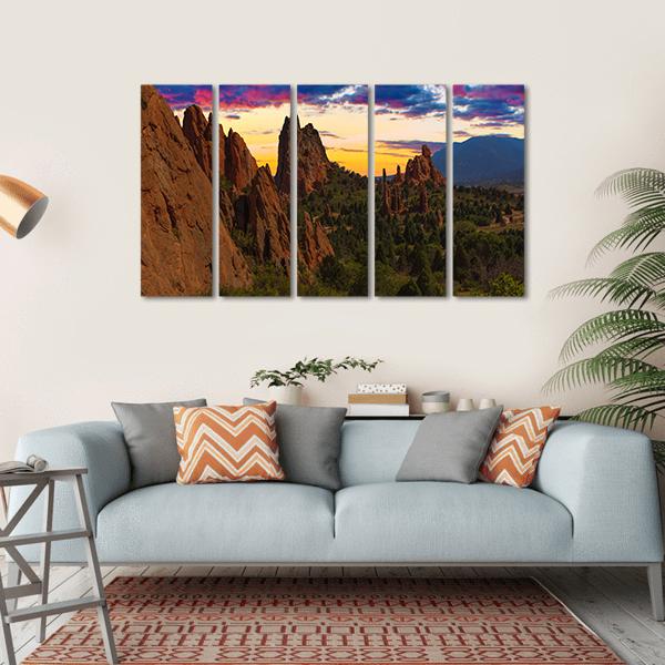 Garden Of Gods Canvas Wall Art-5 Horizontal-Gallery Wrap-22" x 12"-Tiaracle