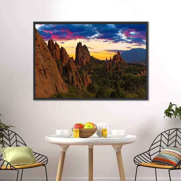 Garden Of Gods Canvas Wall Art-5 Horizontal-Gallery Wrap-22" x 12"-Tiaracle