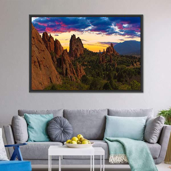 Garden Of Gods Canvas Wall Art-5 Horizontal-Gallery Wrap-22" x 12"-Tiaracle