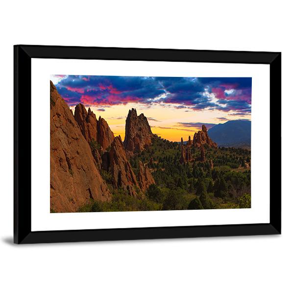 Garden Of Gods Canvas Wall Art-5 Horizontal-Gallery Wrap-22" x 12"-Tiaracle