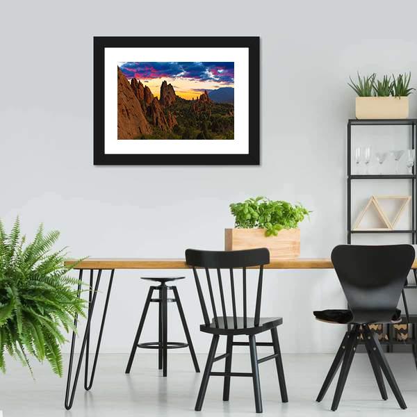 Garden Of Gods Canvas Wall Art-3 Horizontal-Gallery Wrap-25" x 16"-Tiaracle