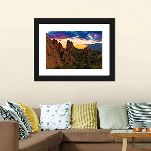 Garden Of Gods Canvas Wall Art-5 Horizontal-Gallery Wrap-22" x 12"-Tiaracle