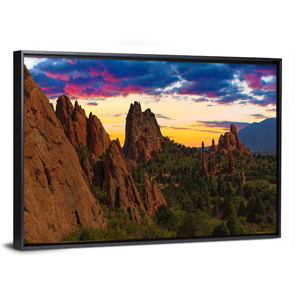 Garden Of Gods Canvas Wall Art-5 Horizontal-Gallery Wrap-22" x 12"-Tiaracle