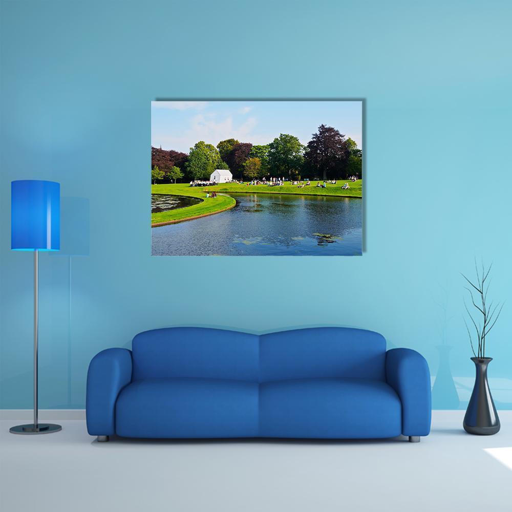 Garden Of Scottish National Gallery Canvas Wall Art-1 Piece-Gallery Wrap-48" x 32"-Tiaracle