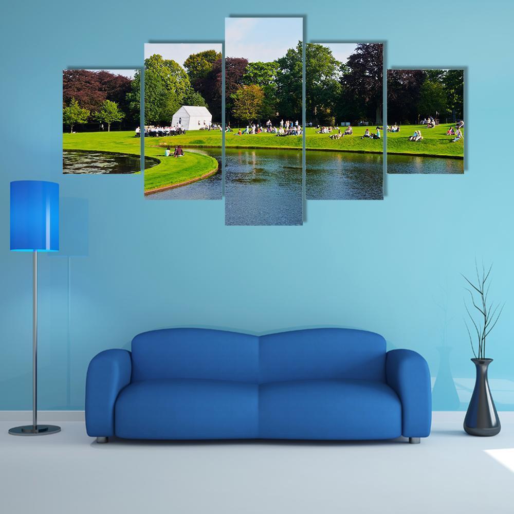 Garden Of Scottish National Gallery Canvas Wall Art-5 Star-Gallery Wrap-62" x 32"-Tiaracle