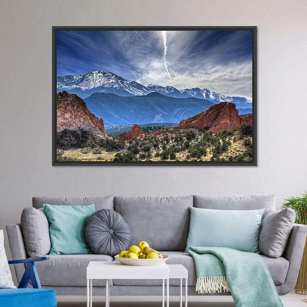 Garden Of The Gods Panoramic Canvas Wall Art-1 Piece-36" x 12"-Tiaracle