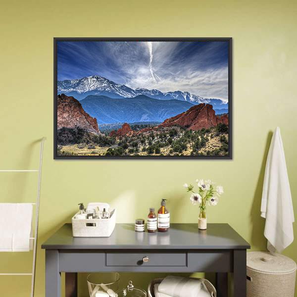 Garden Of The Gods Panoramic Canvas Wall Art-1 Piece-36" x 12"-Tiaracle