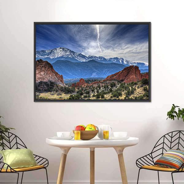 Garden Of The Gods Panoramic Canvas Wall Art-1 Piece-36" x 12"-Tiaracle