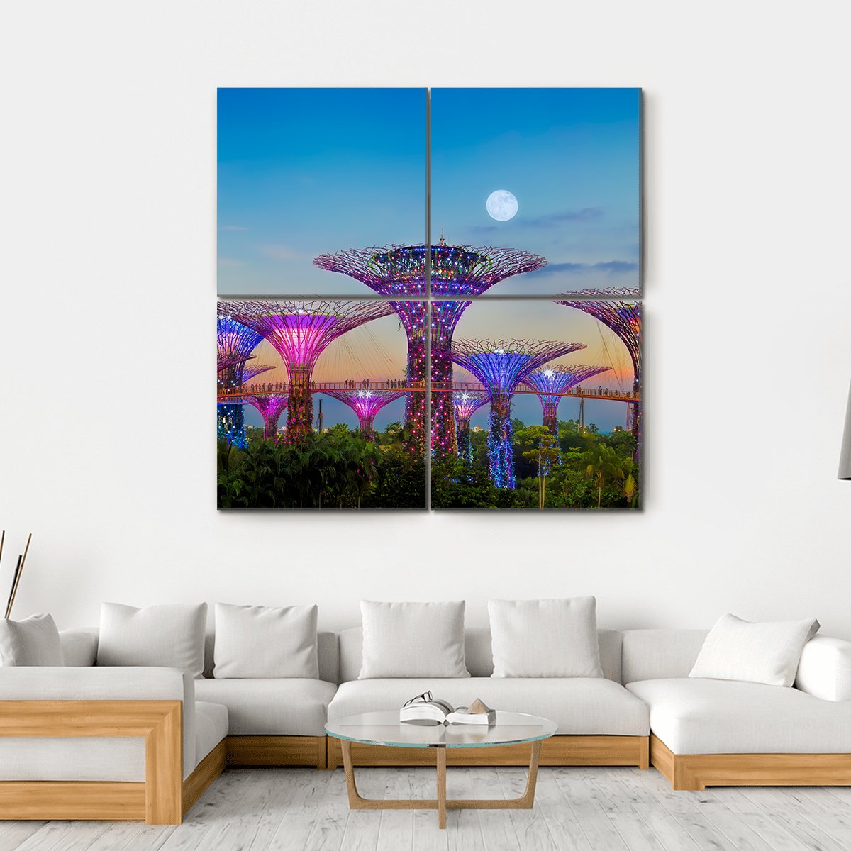 Gardens By The Bay Canvas Wall Art-4 Square-Gallery Wrap-17" x 17"-Tiaracle