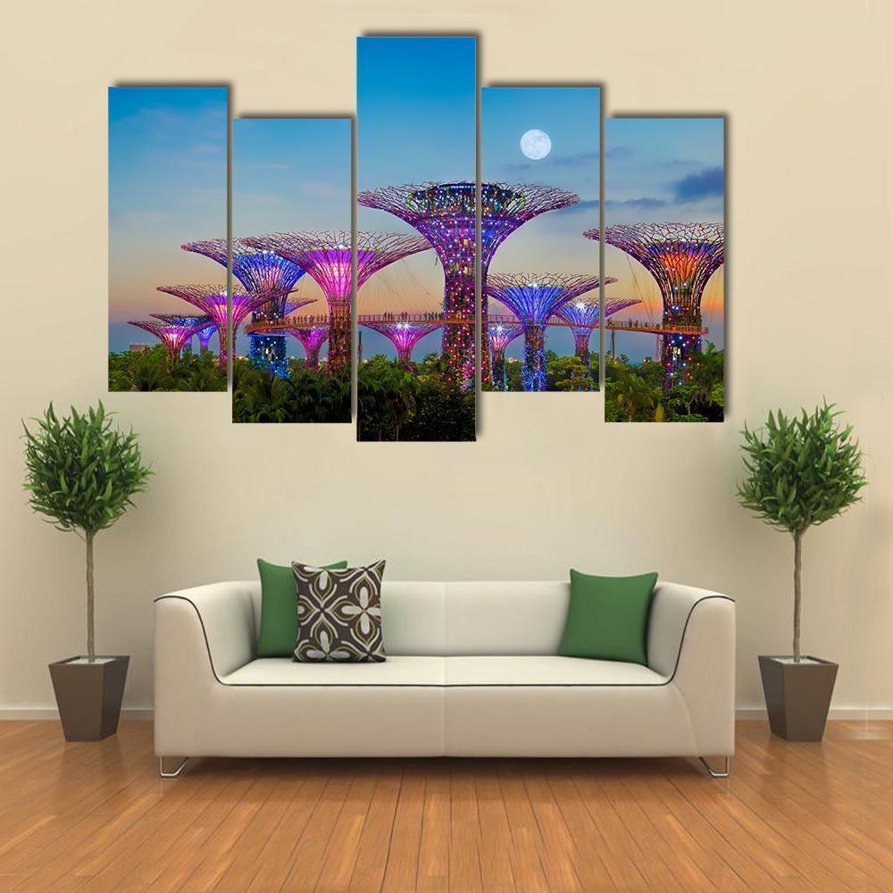 Gardens By The Bay Canvas Wall Art-5 Pop-Gallery Wrap-47" x 32"-Tiaracle