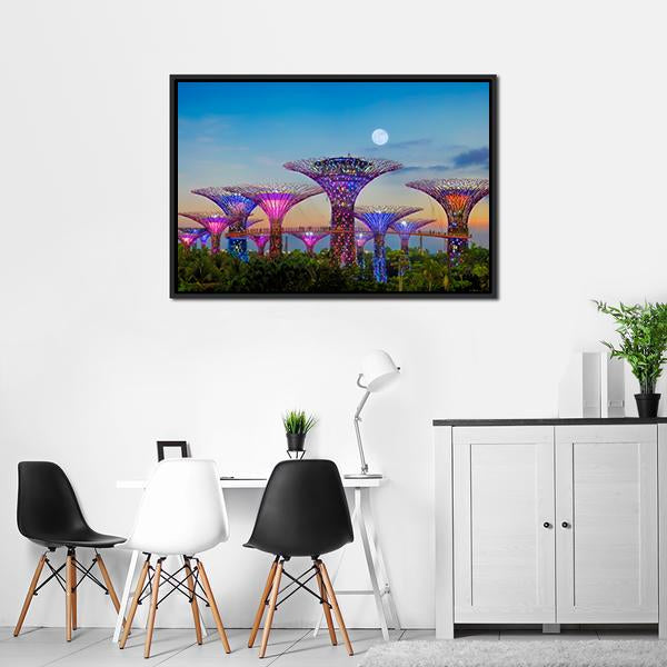 Gardens By The Bay Panoramic Canvas Wall Art-1 Piece-36" x 12"-Tiaracle
